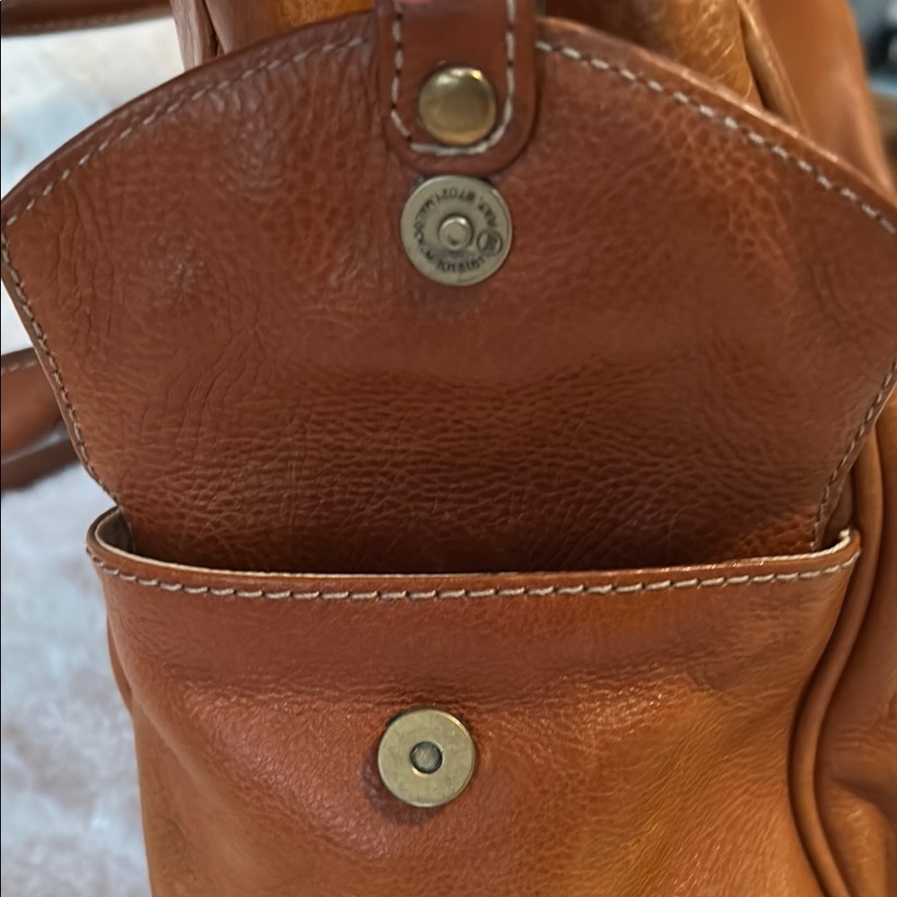 MCM Tan Leather Satchel vintage with COA - Picture 5 of 13